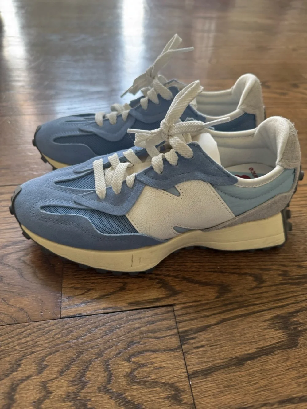 New Balance 327 Blue Suede Sneakers Retro Runner NWOT Women’s 7.5 - Picture 4 of 8